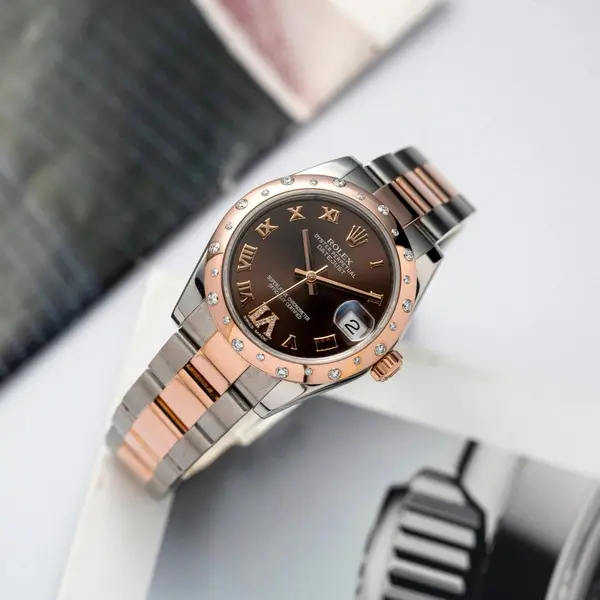 Đồng Hồ Rolex Datejust 178341 31mm Chocolate Cọc Số La Mã