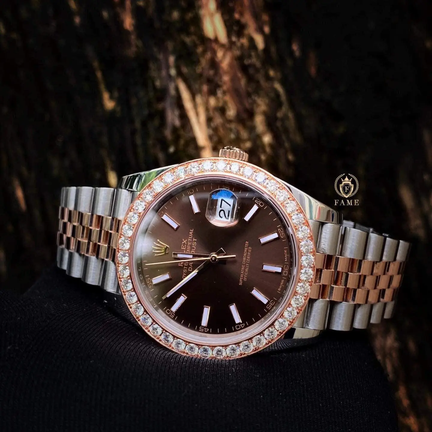 Đồng hồ Rolex Oyster Perpetual Datejust 41 Mặt Số Chocolate Dây Đeo Oyster.