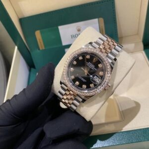 Đồng hồ Rolex Datejust 126281RBR 36mm Black Set Dial Diamond