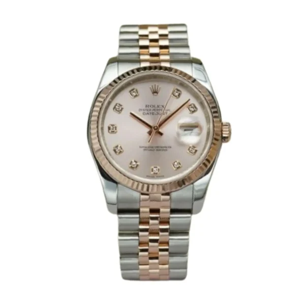 Đồng Hồ Rolex Datejust 116231 36mm Mặt Số Hồng Nạm Kim Cương