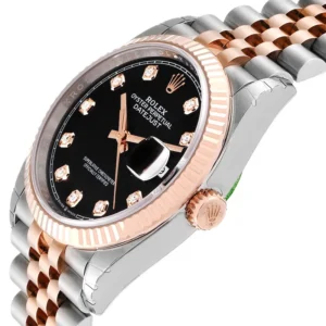 Đồng hồ Rolex Datejust 126231 Black Diamond Dial Steel EveRose Gold