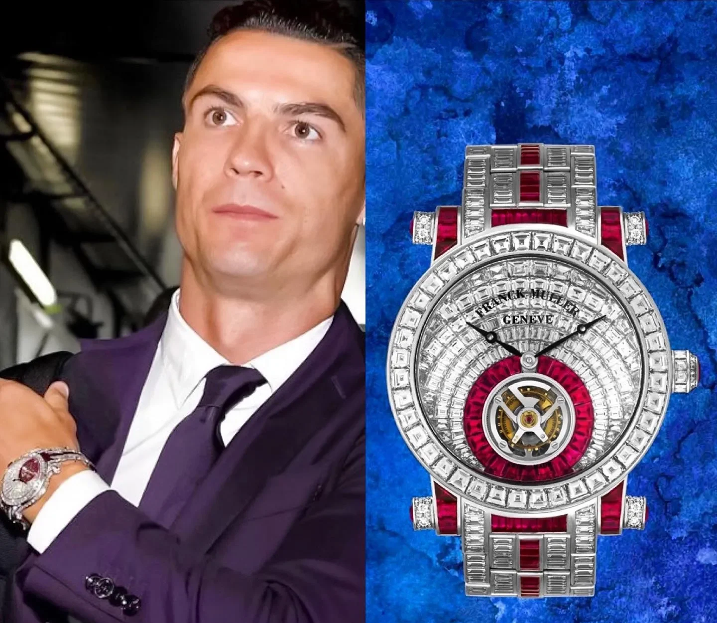 Franck Muller Invisible Baguette Diamonds Imperial Tourbillon sản phẩm quen thuộc trong bộ sưu tập của Ronaldo